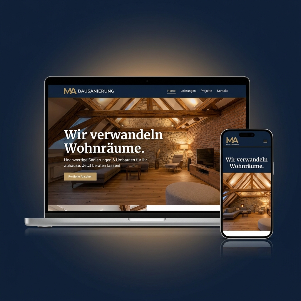 MA Bausanierung Website – von innDigital